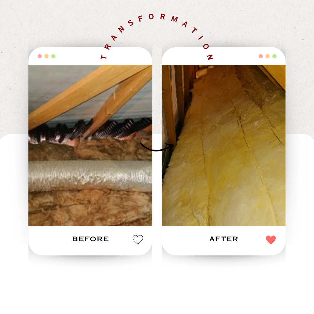 Before and After Loft Insulation Installation